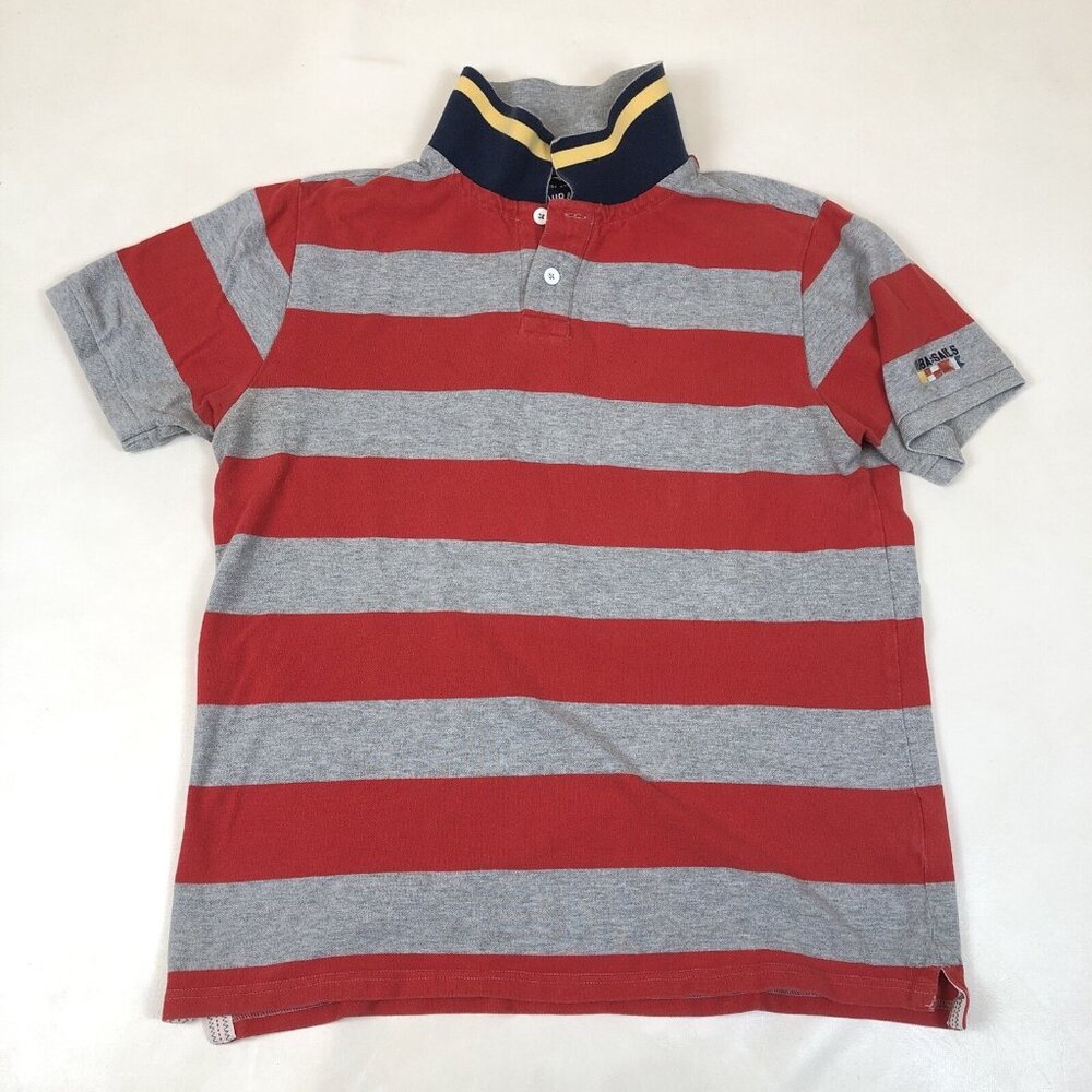 Quba Sails Mens Wide Striped Polo Sailing Shirt #29 Size XL British Sailmakers
